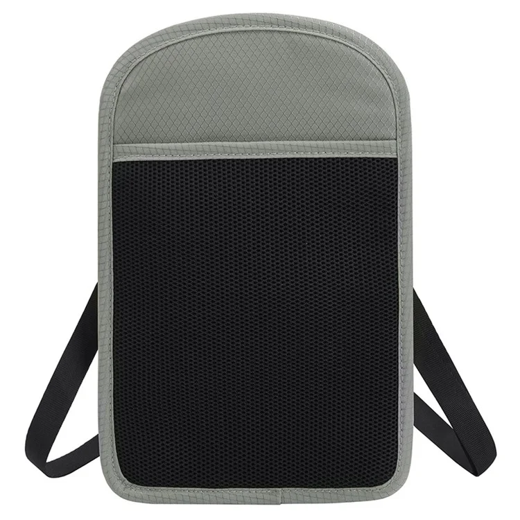 Multifunctional Halter Passport Bag RFID Blocking Crossbody Bag Ticket Document Protection Storage Pouch - Black