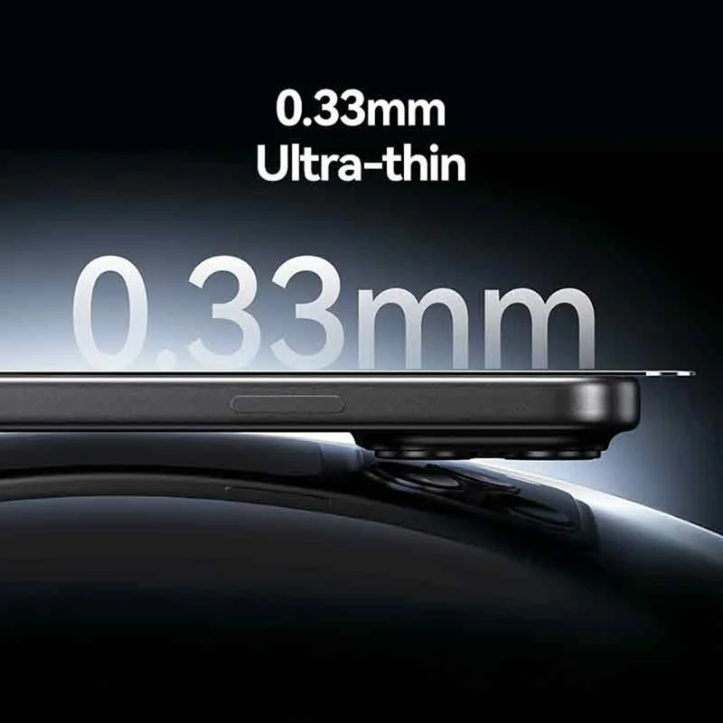 USAMS voor iPhone 18 Pro Max Schermbeschermer Volledige Dekking 0,33 mm HD Gehard Glasfolie met Automatisch Uitlijning Hulpmiddel - Zwart