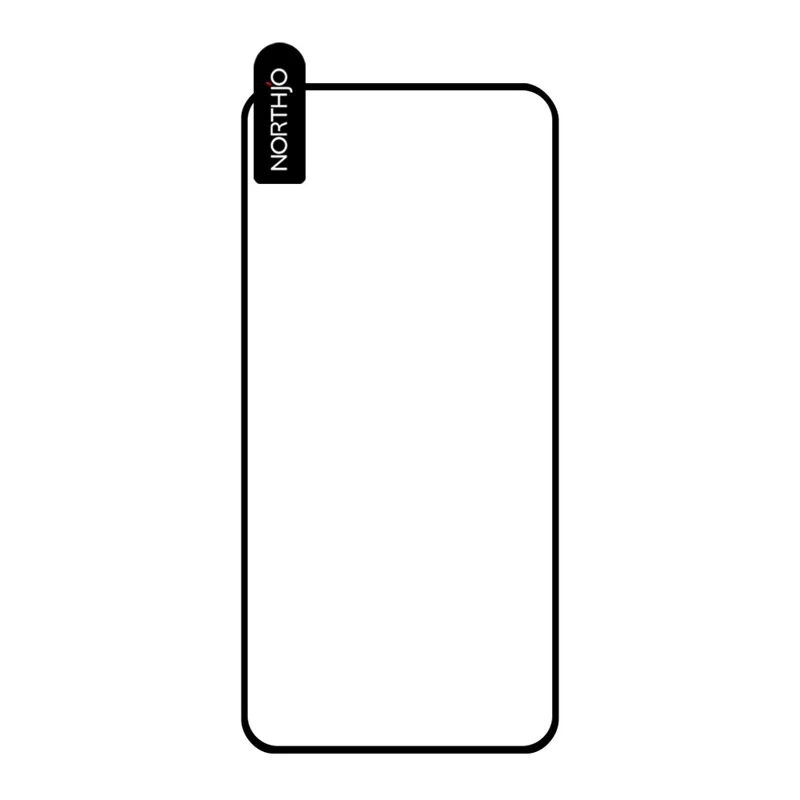 NORTHJO A+ Screen Protector For Samsung Galaxy A54 5G, Silk Printing Full Cover 2.5D 0.3mm Anti-scratch High Aluminum-silicon Glass Film - Black