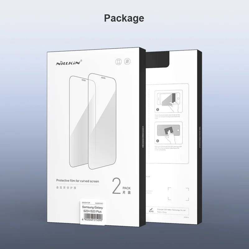 NILLKIN till Samsung Galaxy S23+ 2 st/parti 3D böjd PMMA skärmskydd Heltäckande lim Helskärmsfilmskydd