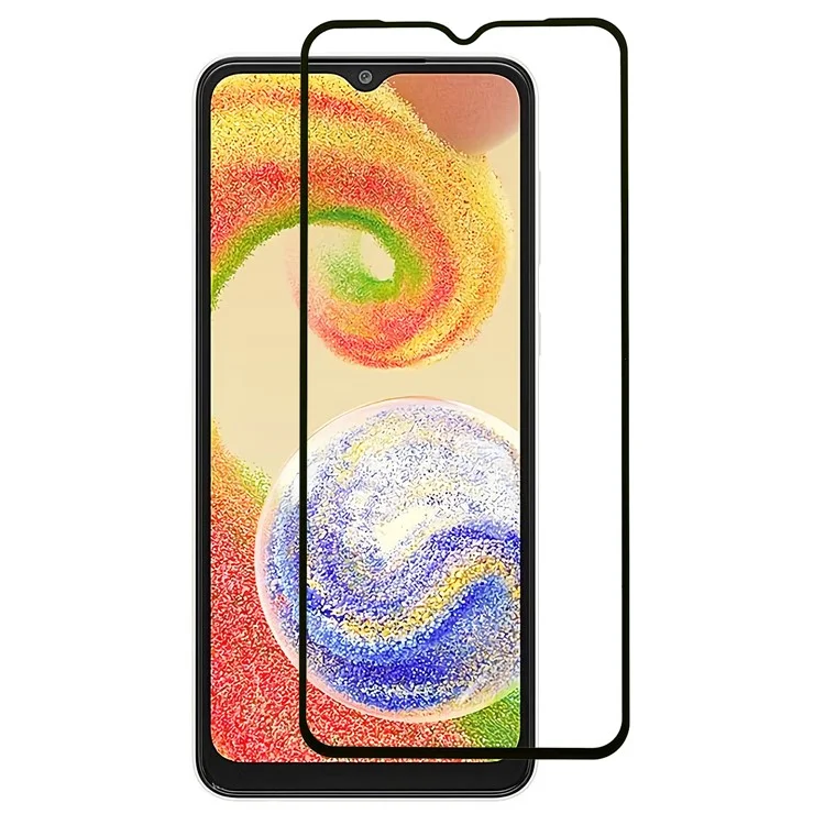 20D Tempered Glass Film für Samsung Galaxy A04 4G (164,4 x 76,3 x 9,1 mm) / A04e 4G / F04 4G / M04 4G Seidendruckvolldisplayschoner