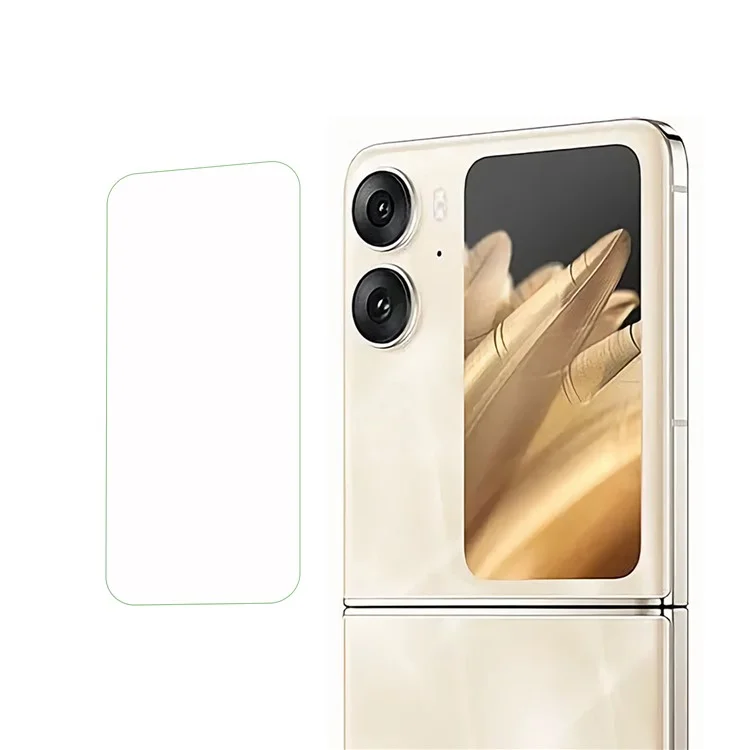 Per Oppo Find N2 Flip 5G Protettore dello Schermo Posteriore Cristallo Chiaro 0,3 mm Bordo Ad Arco Pellicola In Vetro Temperato