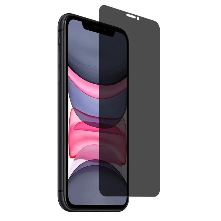 NORTHJO A+ Para iPhone XR / 11 6.1 pulgadas Protector de pantalla antiespia de 28 grados 2.5D Arco Resistente al polvo Película de vidrio templado de 0.3 mm