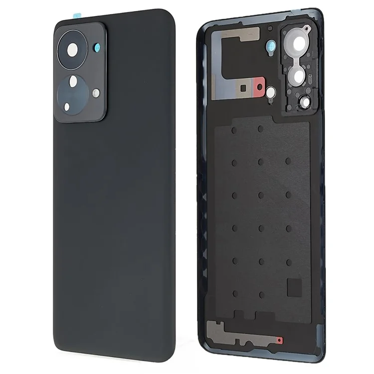 Per OnePlus Nord 2T 5G OEM Battery Housing con Adesivo Sticker + Copertura Obiettivo Fotocamera - Nero
