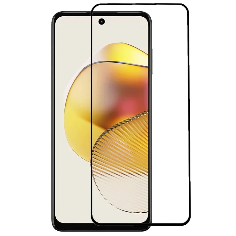 Pour Motorola Moto G73 5G Silk Printing Screen Protector Complete Covering Full Glue Anti-Scratch Tempered Glass Film