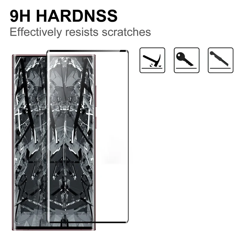 Anti-fingerprint Screen Protector For Samsung Galaxy S23 Ultra , 3D Curved Side Glue Explosion-proof Tempered Glass Film