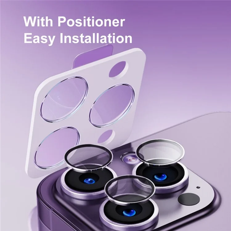 ENKAY HAT PRINCE For iPhone 13 Pro / 13 Pro Max Camera Lens Protector Tempered Glass Silk Printing Lens Film with Installation Tool