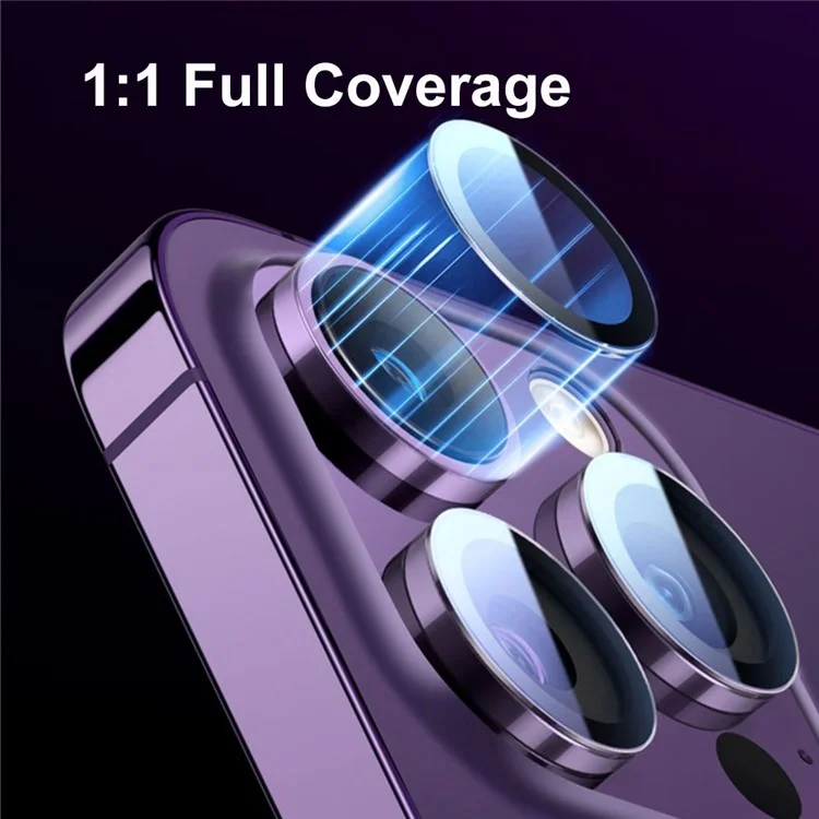 ENKAY HAT PRINCE For iPhone 13 Pro / 13 Pro Max Camera Lens Protector Tempered Glass Silk Printing Lens Film with Installation Tool