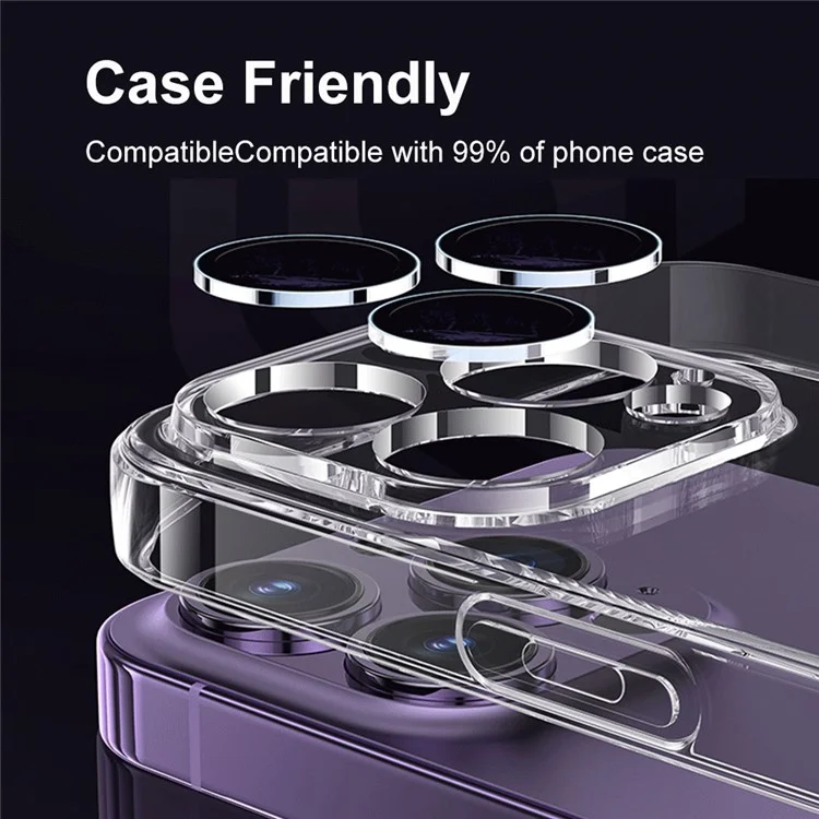 ENKAY HAT PRINCE For iPhone 13 Pro / 13 Pro Max Camera Lens Protector Tempered Glass Silk Printing Lens Film with Installation Tool