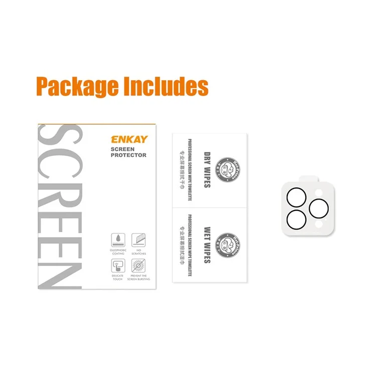 ENKAY HAT PRINCE For iPhone 13 Pro / 13 Pro Max Camera Lens Protector Tempered Glass Silk Printing Lens Film with Installation Tool
