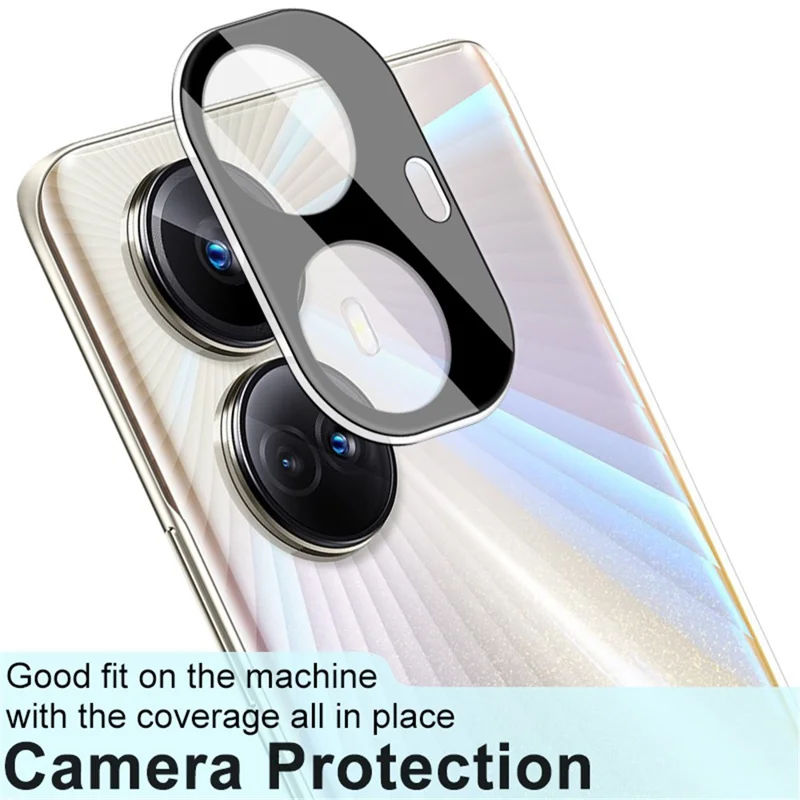 IMAK Rear Camera Lens Protector for Realme 10 Pro+ 5G (Global Version) , High Definition Tempered Glass Lens Film+Acrylic Lens Cap (Black Version)