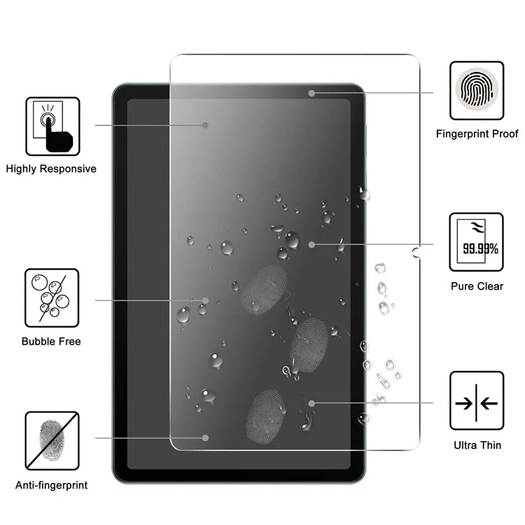 Para Huawei MatePad SE 10,4 polegadas Anti-explosion Screen Protector 2.5D Straight Edge Ultra Clear Tempered Glass Film