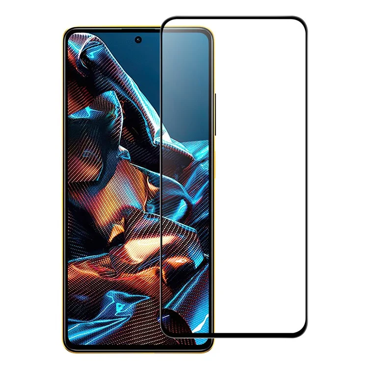 Für Xiaomi Poco X5 Pro 5G / Redmi Note 12 Pro Speed 5G / Note 12 Pro 5G Bildschirmschutz Schwarzer Rand Vollgummi-Gehärtetes Glas-Folie