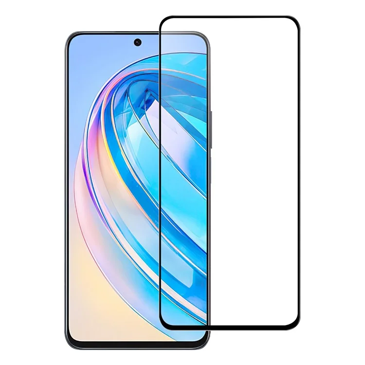 Pour Honor X8a 4G Anti-Explosion Protecteur d'écran HD Clear Black Edge Full Glue Protective Tempered Glass Film
