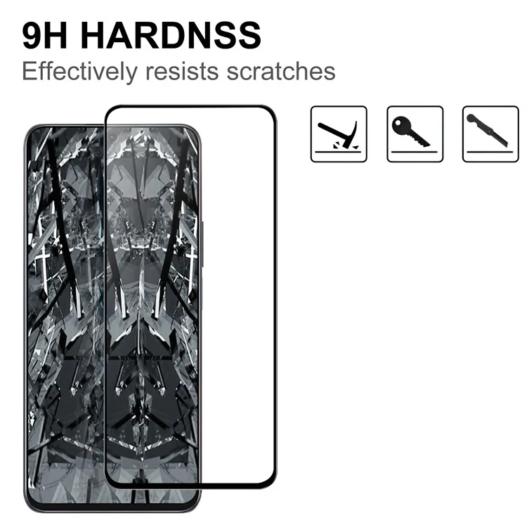 Pour Honor X8a 4G Anti-Explosion Protecteur d'écran HD Clear Black Edge Full Glue Protective Tempered Glass Film