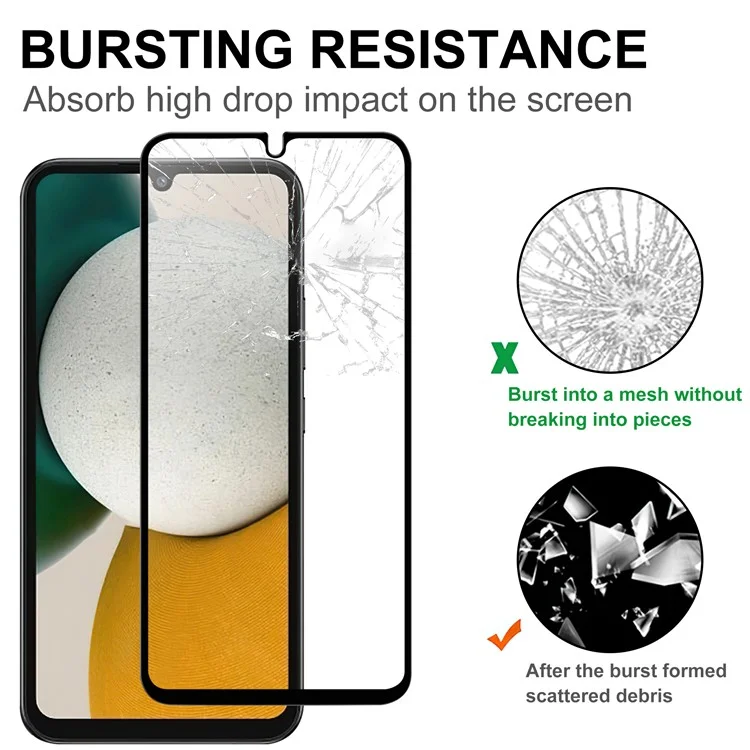 Sensitive Touch Screen Protector for Samsung Galaxy A34 5G , HD Clear Black Edge Full Glue Tempered Glass Film