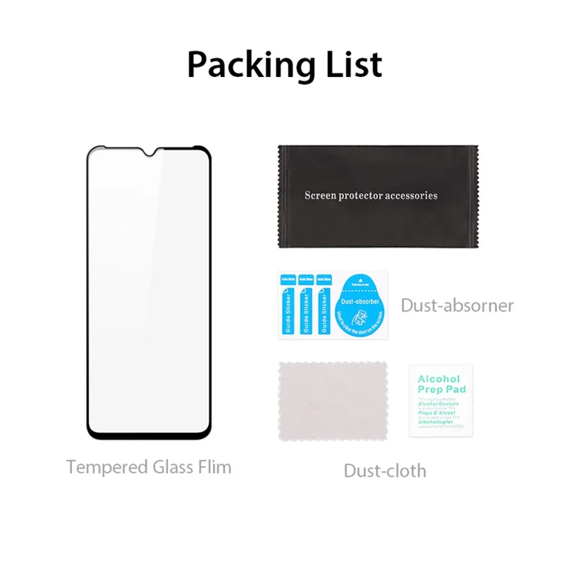 DUX DUCIS til Xiaomi Redmi 11A 4G / 12C 4G fuld skærm beskytter 2.5D flad skærm medium aluminaglas HD klart film
