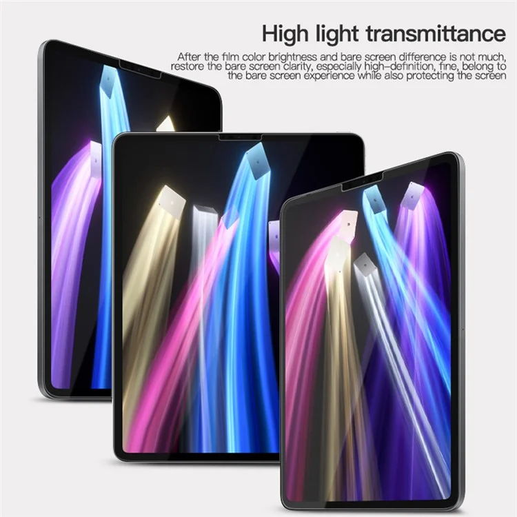 Para iPad Pro 12.9 (2018) / (2020) / (2021) / (2022) Protetor de Tela AR Ultralimpo, Anti-reflexo, Anti-raios Azuis, Película de Tela PET