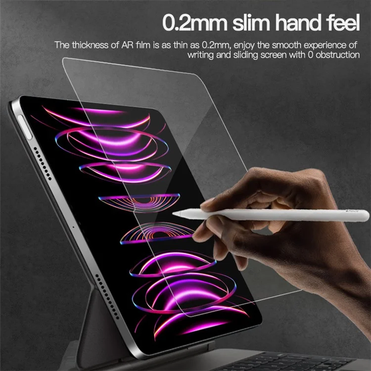 Para iPad Pro 12.9 (2018) / (2020) / (2021) / (2022) Protetor de Tela AR Ultralimpo, Anti-reflexo, Anti-raios Azuis, Película de Tela PET
