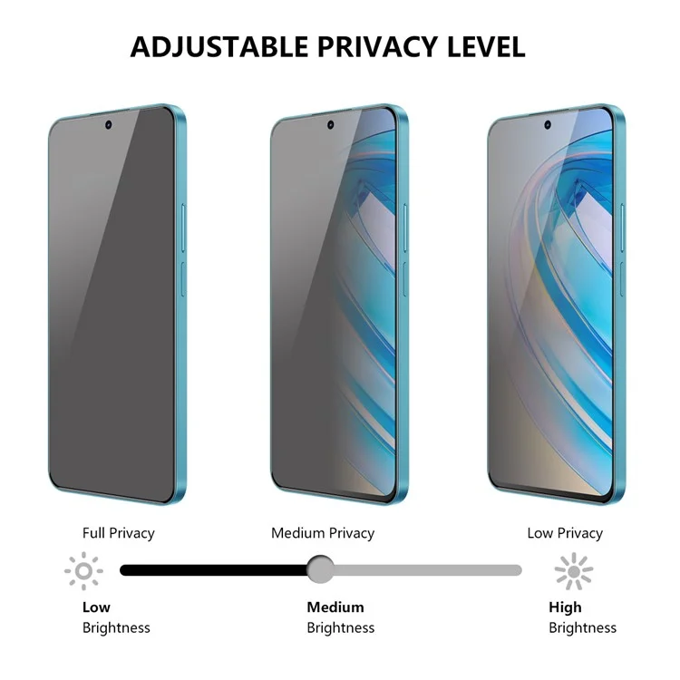 ENKAY HAT PRINCE per Honor X8a 4G 28 Gradi Anti-spia Protezione Completa dello Schermo Colla Totale Anti-riflesso Pellicola in Vetro Temperato