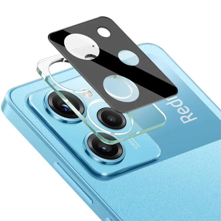 IMAK For Xiaomi Redmi Note 12 Pro Speed 5G / Poco X5 Pro 5G Tempered Glass Lens Protector +Acrylic Lens Cap Rear Lens Film (Black Version)