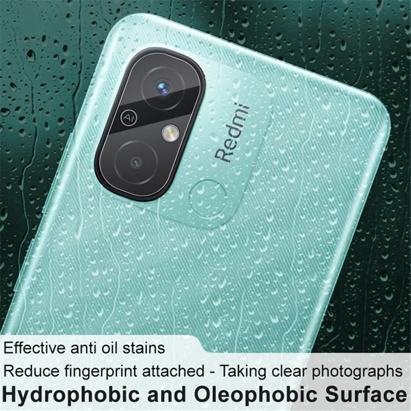 IMAK 2Pcs  /  Set for Xiaomi Redmi 12C 4G Camera Lens Protector HD Clear Tempered Glass Camera Lens Film