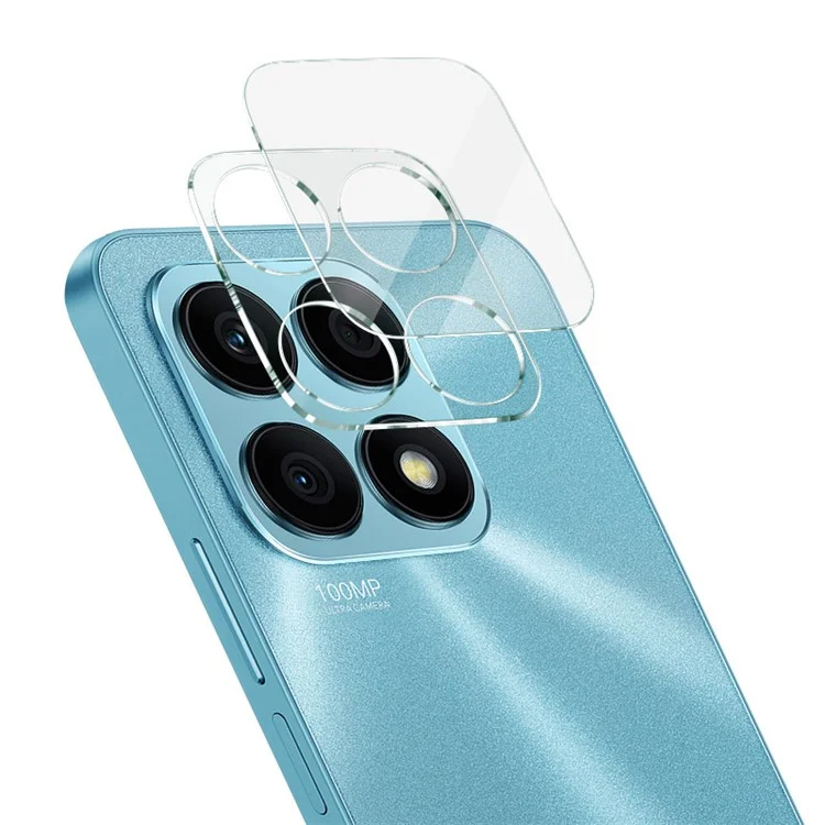 IMAK Para Honor X8a 4G Teléfono Protector de Lente de Cámara Integrado Película de Vidrio Templado+Tapa de Lente de Acrílico 