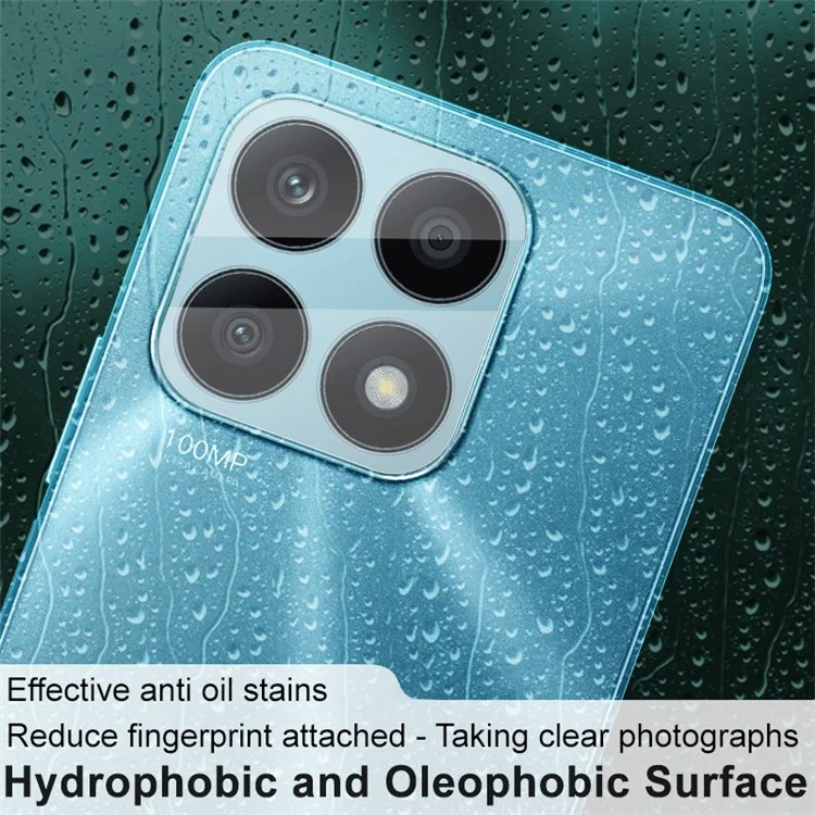 IMAK Para Honor X8a 4G Teléfono Protector de Lente de Cámara Integrado Película de Vidrio Templado+Tapa de Lente de Acrílico 