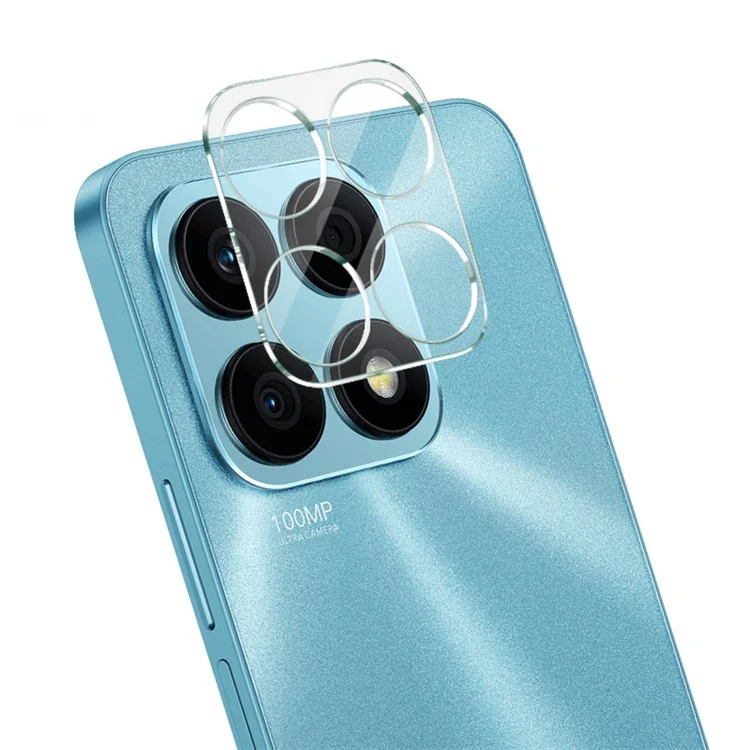 IMAK Para Honor X8a 4G Teléfono Protector de Lente de Cámara Integrado Película de Vidrio Templado+Tapa de Lente de Acrílico 