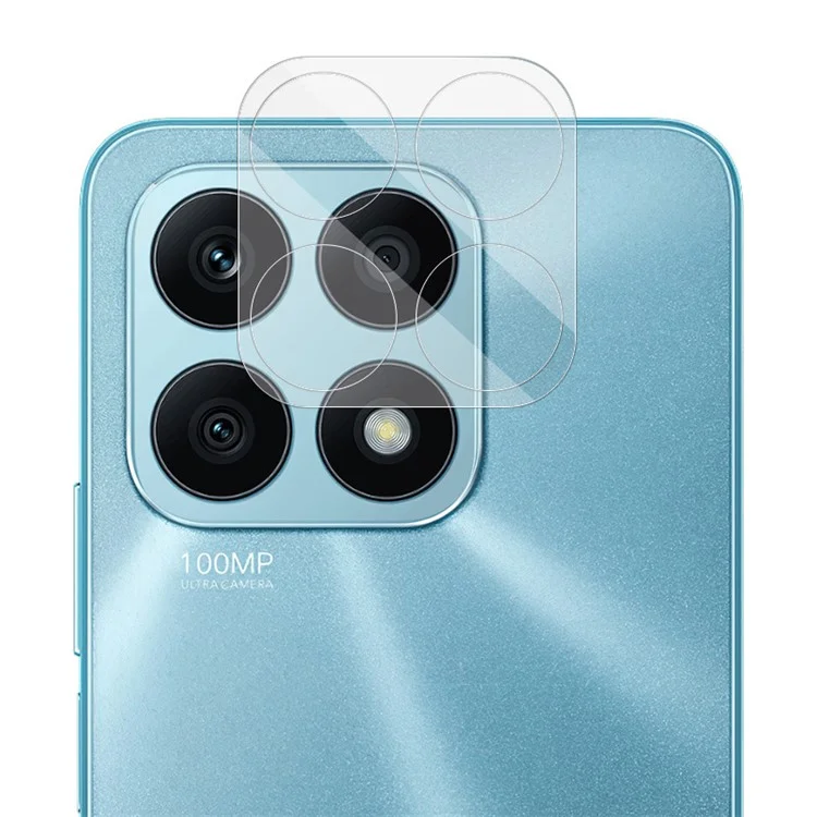 IMAK Para Honor X8a 4G Teléfono Protector de Lente de Cámara Integrado Película de Vidrio Templado+Tapa de Lente de Acrílico 