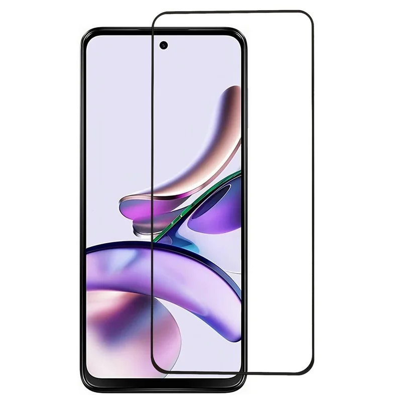 Per Motorola Moto G13 4G Silk Printing Screen Protector Full Coverage Secondary Hardening Tempered Glass Film