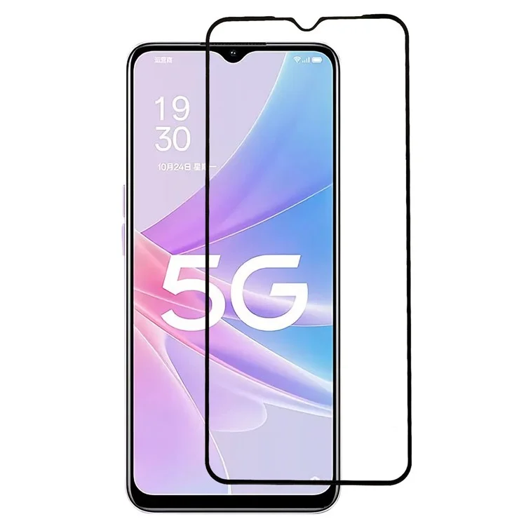 Para Oppo A78 5G Full Glue Silk Printing Screen Protector Full Protection Tempered Glass Film