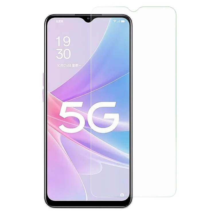 Para Oppo A78 5G Protector de pantalla de vidrio de alta aleación de aluminio y silicio 0.25 Borde curvo Película transparente