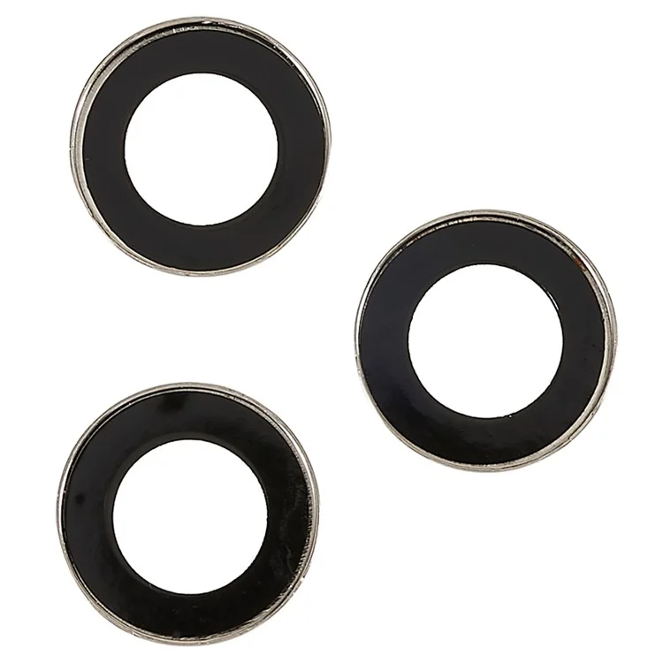 Camera Lens Protector for iPhone 14 Pro / 14 Pro Max , Rhinestone Metal Frame + Tempered Glass Individual Lens Film - Silver