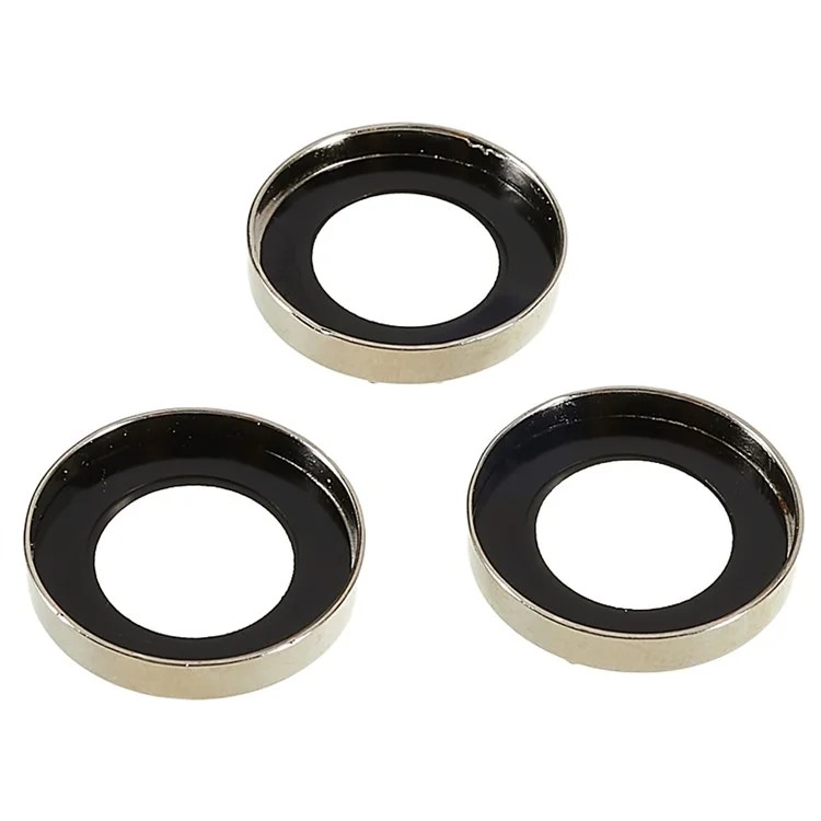 Camera Lens Protector for iPhone 14 Pro / 14 Pro Max , Rhinestone Metal Frame + Tempered Glass Individual Lens Film - Silver