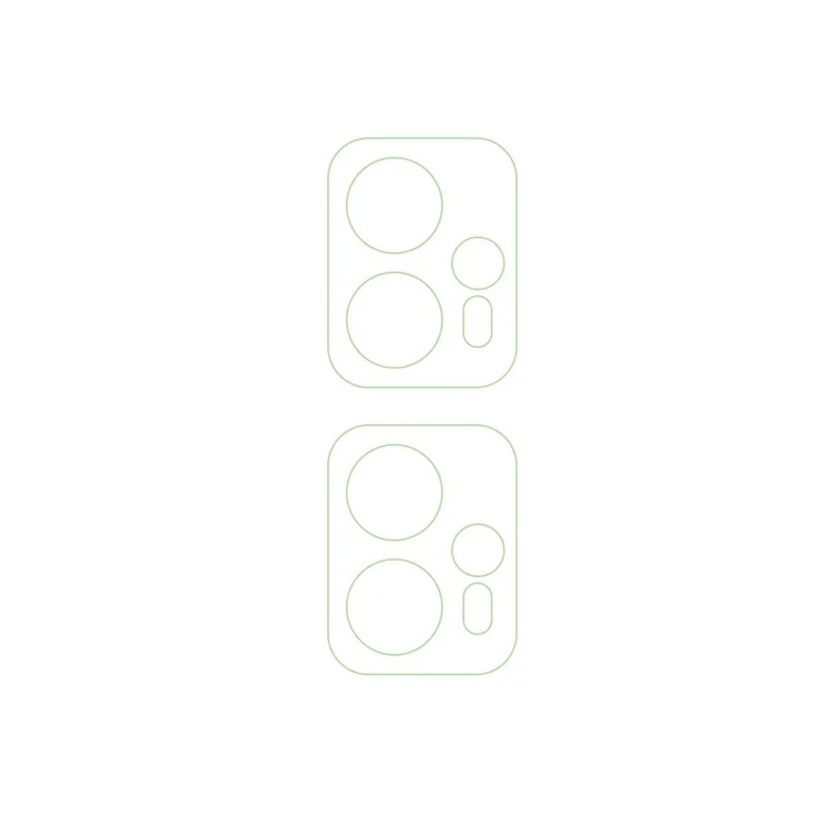 2 pezzi / set per Motorola Moto G23 4G / G13 4G Protezione obiettivo fotocamera in vetro temperato 3D Arc Edge Film posteriore per telefono