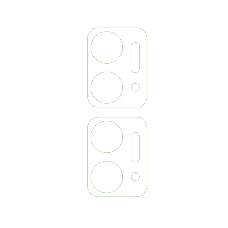 2Pcs  /  Set For Honor X7a 5G Camera Lens Protector HD Clear 3D Arc Edge Tempered Glass Phone Rear Lens Film
