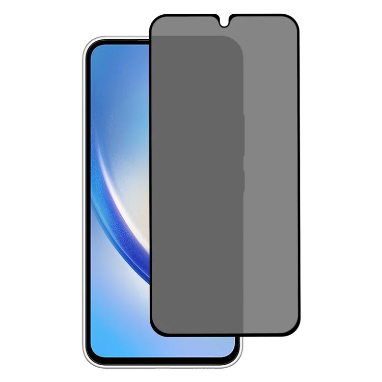 Para o Samsung Galaxy A34 5G Silk Printing Anti-spy Full Screen Protector High Aluminium-silicon Glass Full Glue Film