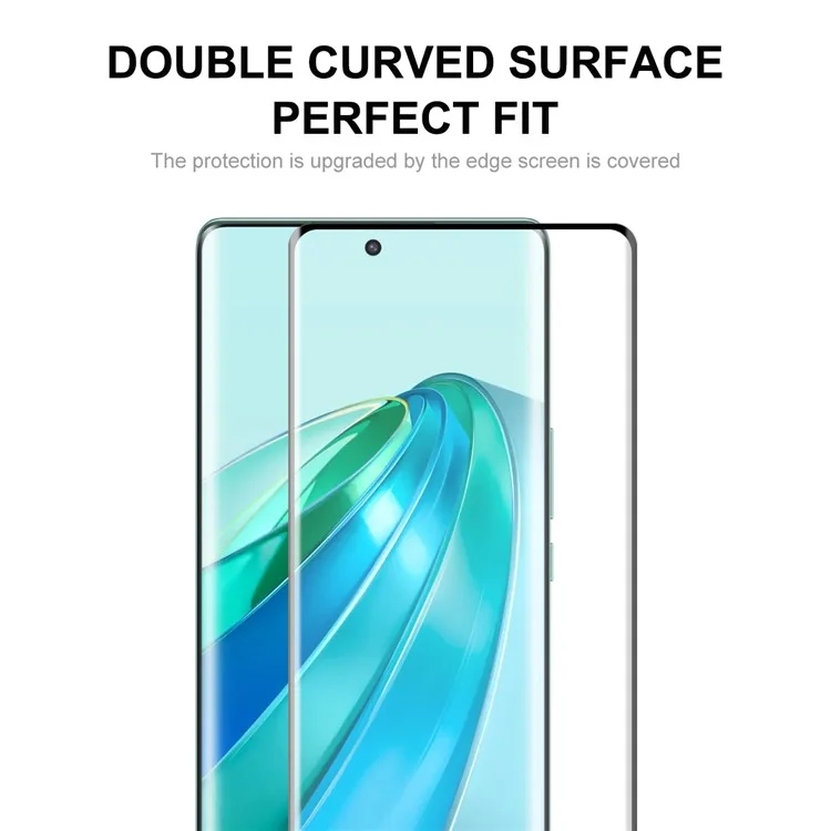ENKAY HAT PRINCE 2 Pack Screen Protector for Honor X9a 5G / Magic5 Lite 5G Hot Bending 3D Curved Tempered Glass Film Support Fingerprint Unlock