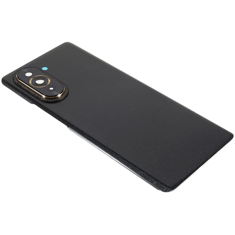 Para Huawei Nova 10 4G Back Battery Housing Tampa Com a Capa de Lente de Anel da Câmera (sem Logotipo) - Preto