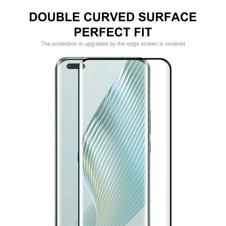 ENKAY HAT PRINCE 2 Pack Screen Protector for Honor Magic5 Pro, 0.26mm Hot Bending 3D Curved Clear Tempered Glass Film with Camera Lens Protector