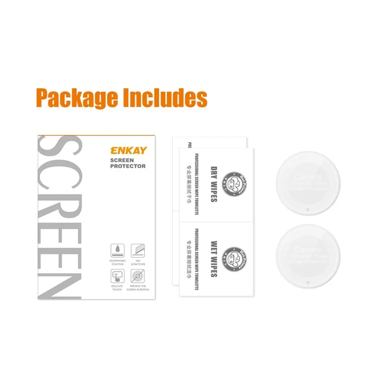 ENKAY HAT PRINCE 2Pcs para Honor Magic5 Lite 5G / X9a 5G Protector de lente de cámara 0.2mm 9H Película de vidrio de alto aluminio-silicio