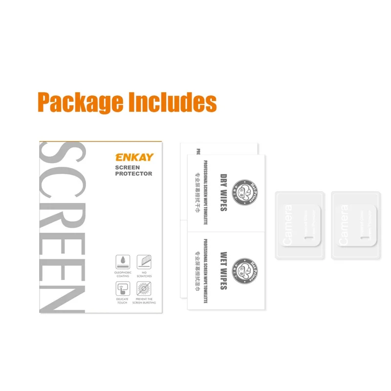 ENKAY HAT PRINCE 2 szt./komplet Dla Xiaomi 13 Pro 5G 0,2 mm Cienki 9H Wysoki szkło aluminiowo-krzemowe Ochrona tylnego obiektywu