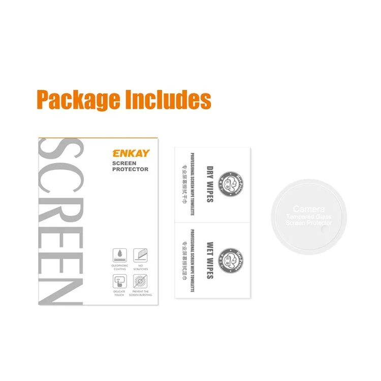 ENKAY HAT PRINCE para OnePlus 11 5G Antiarañazos 0.2mm 9H Película de vidrio de alta aluminio-silicio HD Claro Protector de lente trasero del teléfono