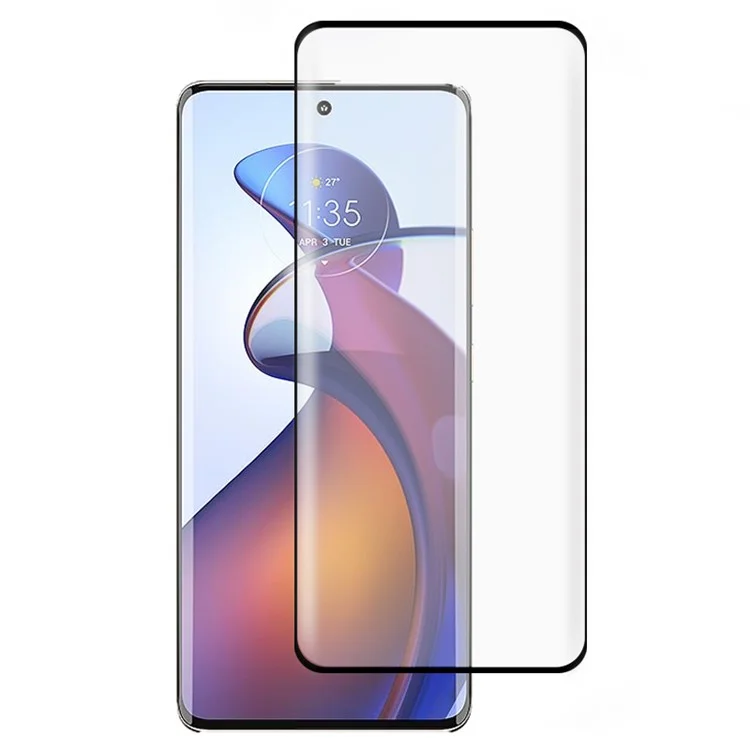 RURIHAI Für Motorola Edge 30 Fusion 5G Bildschirmschutzfolie 3D Curved Side Glue High Aluminium-Silicon-Glas-Folie