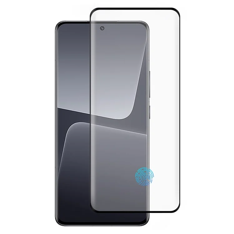 Rurihai Para Xiaomi 13 Pro 5G Pantalla de Teléfonos Protector 3D Curvado High Aluminium-silicon Glass Film (soporte de Desbloqueo de Huellas Dactilares)