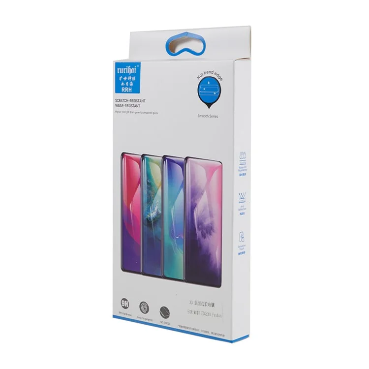 Rurihai Para Xiaomi 13 Pro 5G Pantalla de Teléfonos Protector 3D Curvado High Aluminium-silicon Glass Film (soporte de Desbloqueo de Huellas Dactilares)