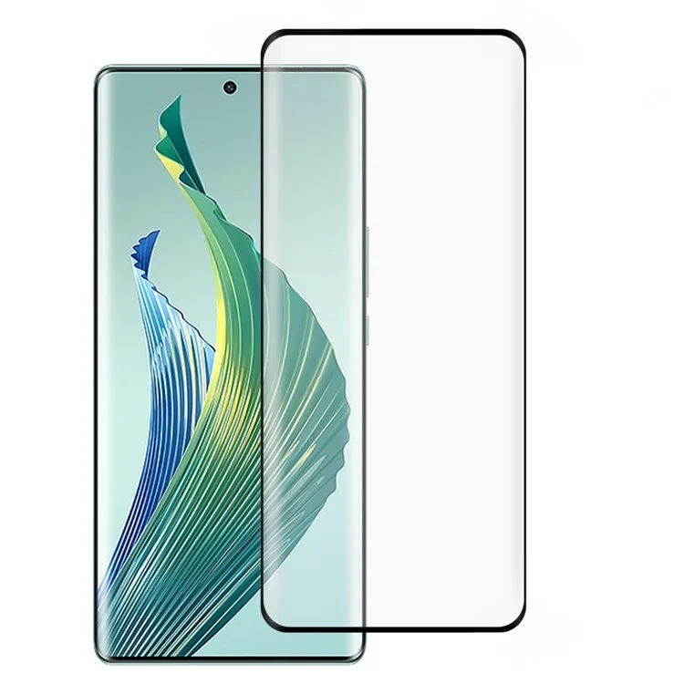 RURIHAI Für Honor Magic5 Lite 5G / X40 5G / X9a 5G 3D Curved Screen Protector Hoher Aluminium-Silizium-Glasfilm (Unterstützung Fingerabdruckentriegelung)