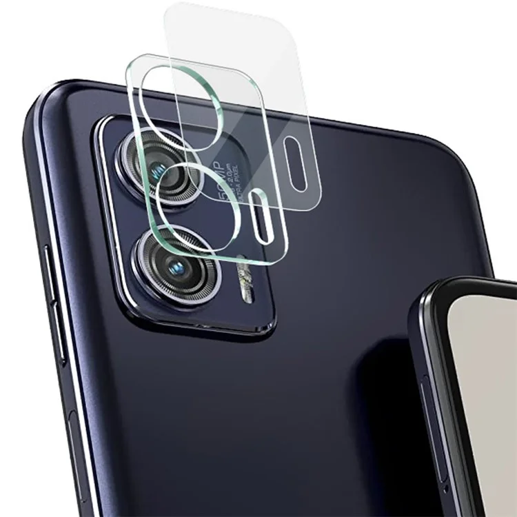 IMAK For Motorola Moto G73 5G Tempered Glass Camera Lens Protector Integrated Lens Film+Acrylic Lens Cap