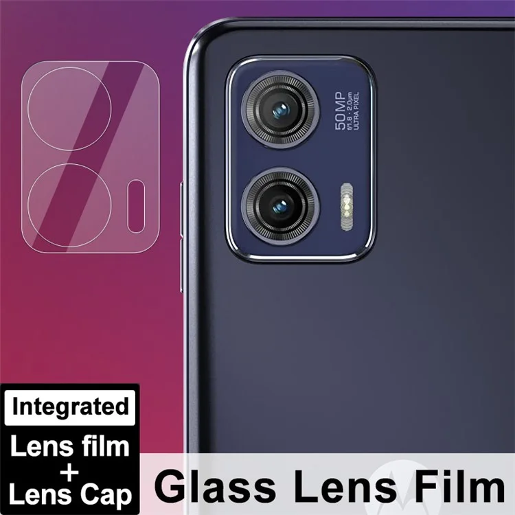 IMAK For Motorola Moto G73 5G Tempered Glass Camera Lens Protector Integrated Lens Film+Acrylic Lens Cap
